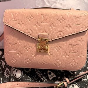 Pink monogram purse